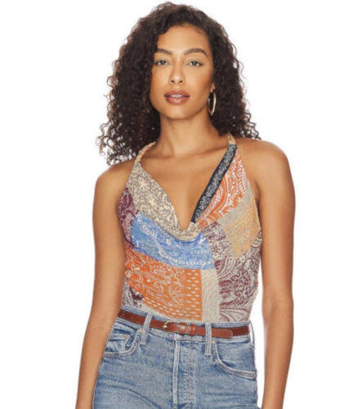 Free People Laila Multicolor Knit Crop - Picture 1 of 4